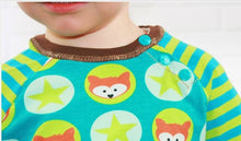 Lade das Bild in den Galerie-Viewer, Knopfkind Raglanshirt mit asymmetrischer Knopfleiste Größe 50-152