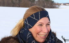 Lade das Bild in den Galerie-Viewer, Fiete und Greta Mütze und Stirnband mit Ohrenklappen Kopfumfang 36-62