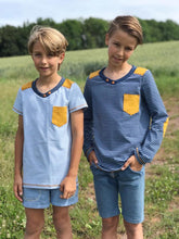 Lade das Bild in den Galerie-Viewer, Kalleson Shirt mit Rundhals- und V-Ausschnitt Größe 74-164