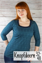 Lade das Bild in den Galerie-Viewer, Knopfdeern Shirt, Kleid, Zipfelkleid Größe 32-46