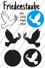 Lade das Bild in den Galerie-Viewer, Friedenstaube Plotterdatei