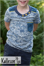 Lade das Bild in den Galerie-Viewer, Kalleson Shirt mit Rundhals- und V-Ausschnitt Größe 74-164