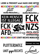 Lade das Bild in den Galerie-Viewer, Laut gegen Rechts Plotterdatei
