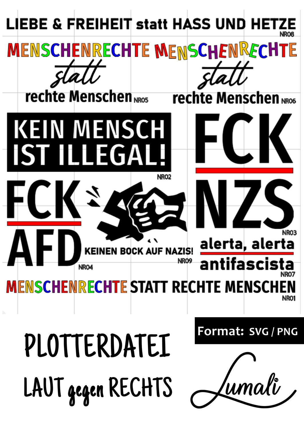 Laut gegen Rechts Plotterdatei